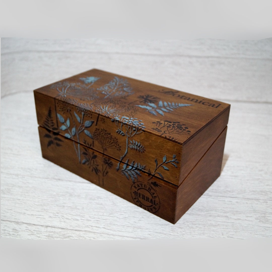 Rustic Tea Box Organizer With 3 Compartments - Tea Bag Dispenser - Tea ...