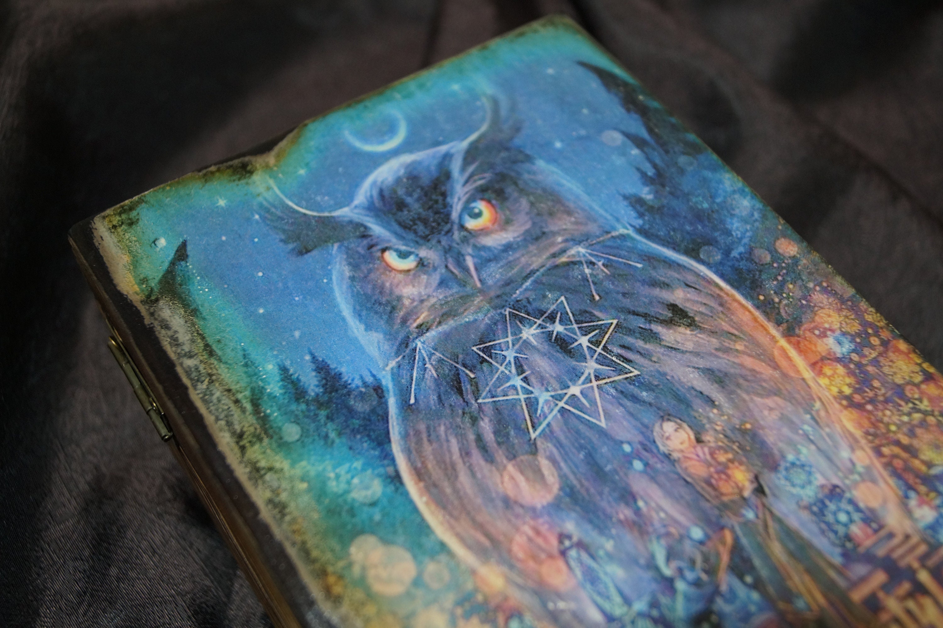 Tarot Box With Owl Tarot Card Holder Tarot Deck Box Gift For Etsy