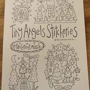 Angels Drawings.pdf PDF Pattern #11 - TINY ANGELS Stitcheries - 20 Tiny Angel Themed ...