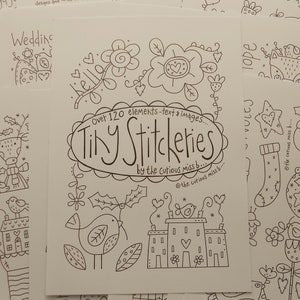 PDF Pattern - TINY STITCHERIES - A Bumper Pattern with over 120 mixed stitchery drawings and basic instructions
