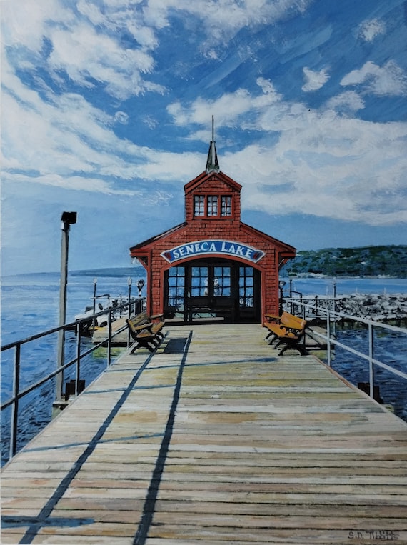 Seneca Lake Print From Original Acrylic Reprinted on