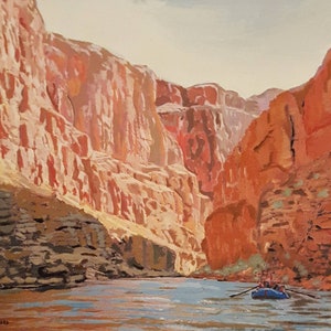 The Mighty Colorado, 8x10 original acrylic painting, print on heavy stock.