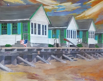 Day "Flower" cottages print, hand signed by artist.