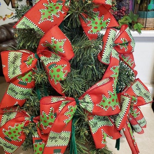Christmas Tree Bows, Set of 10 Christmas Tree Merry Christmas Bows