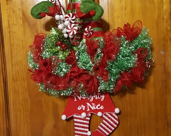 Elf Hat Wreath - Etsy