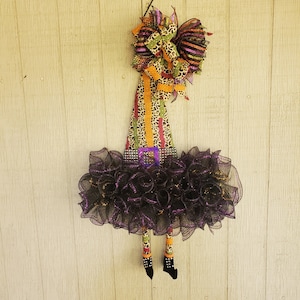 Witch Hat Wreath, Witch Hat and Legs, Witch Hat Wreath With Legs