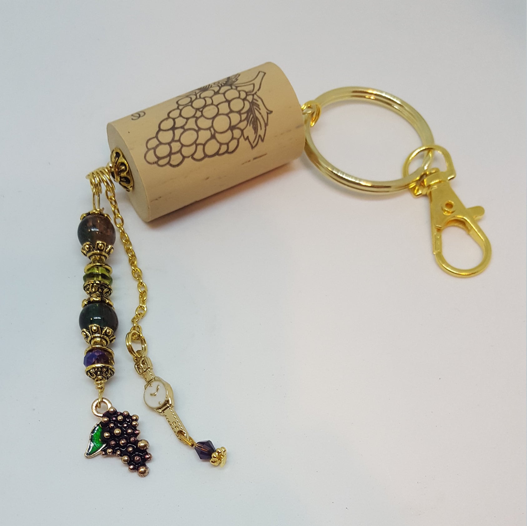 Wine Cork Key Ring Etsy