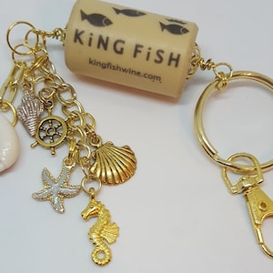 Tropical Fever Cork Key Ring Purse Clip