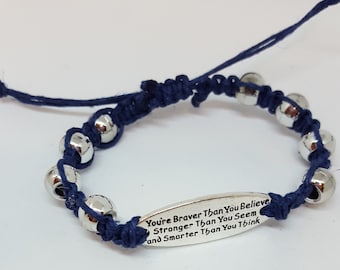 Bijoux d’inspiration, Bracelet en macramé perlé