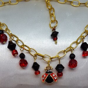 Lady Bug Anklet
