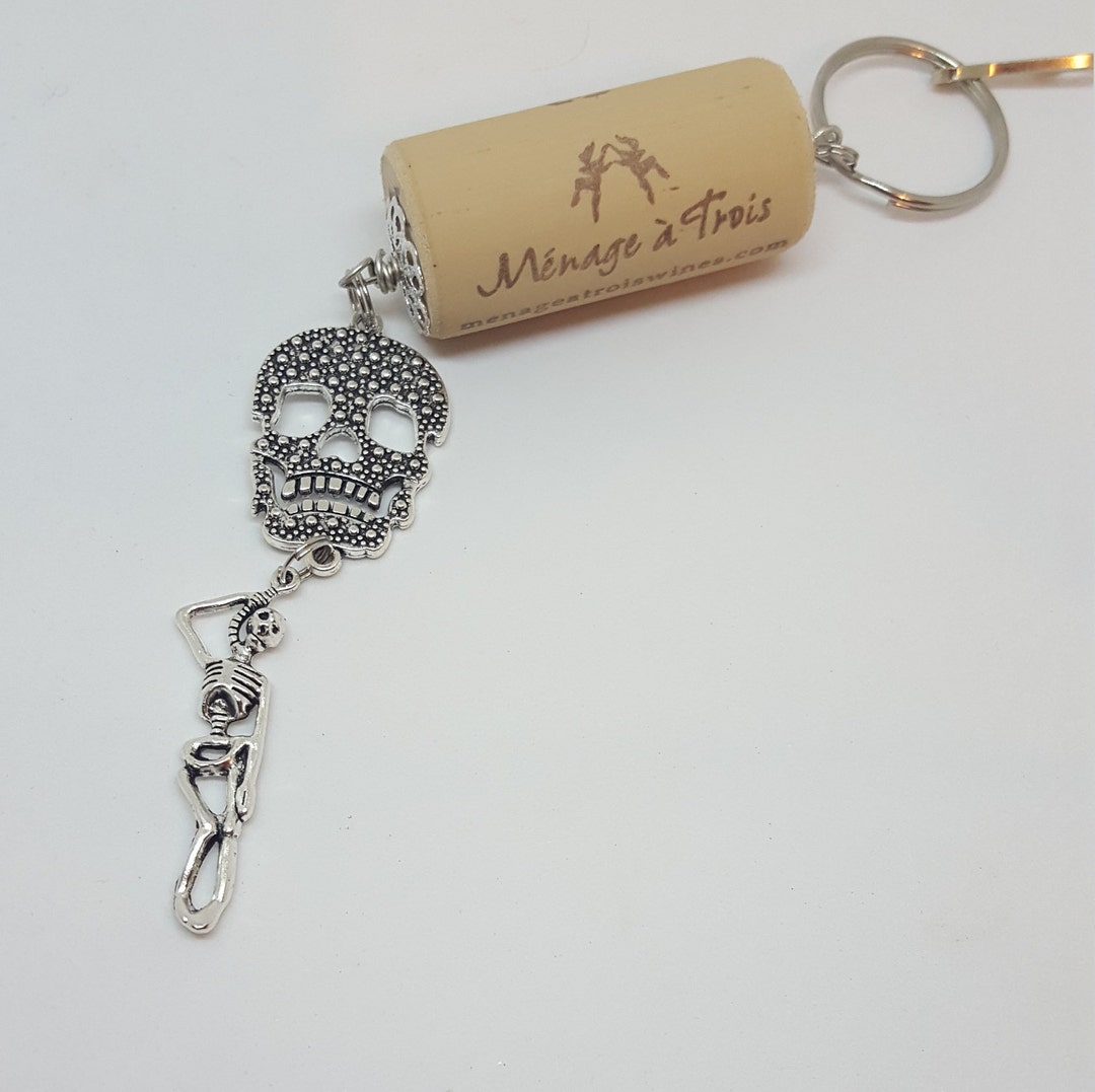 Skull Skeleton Key Chain Etsy