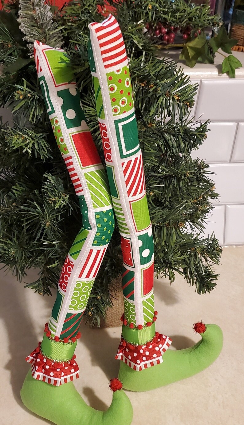 Elf Legs Wreath Attachment: Whimsical Christmas Decor - Etsy