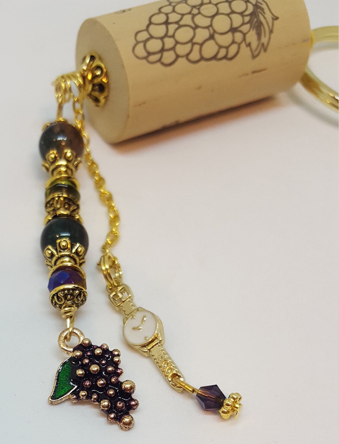 Wine Cork Key Ring Etsy