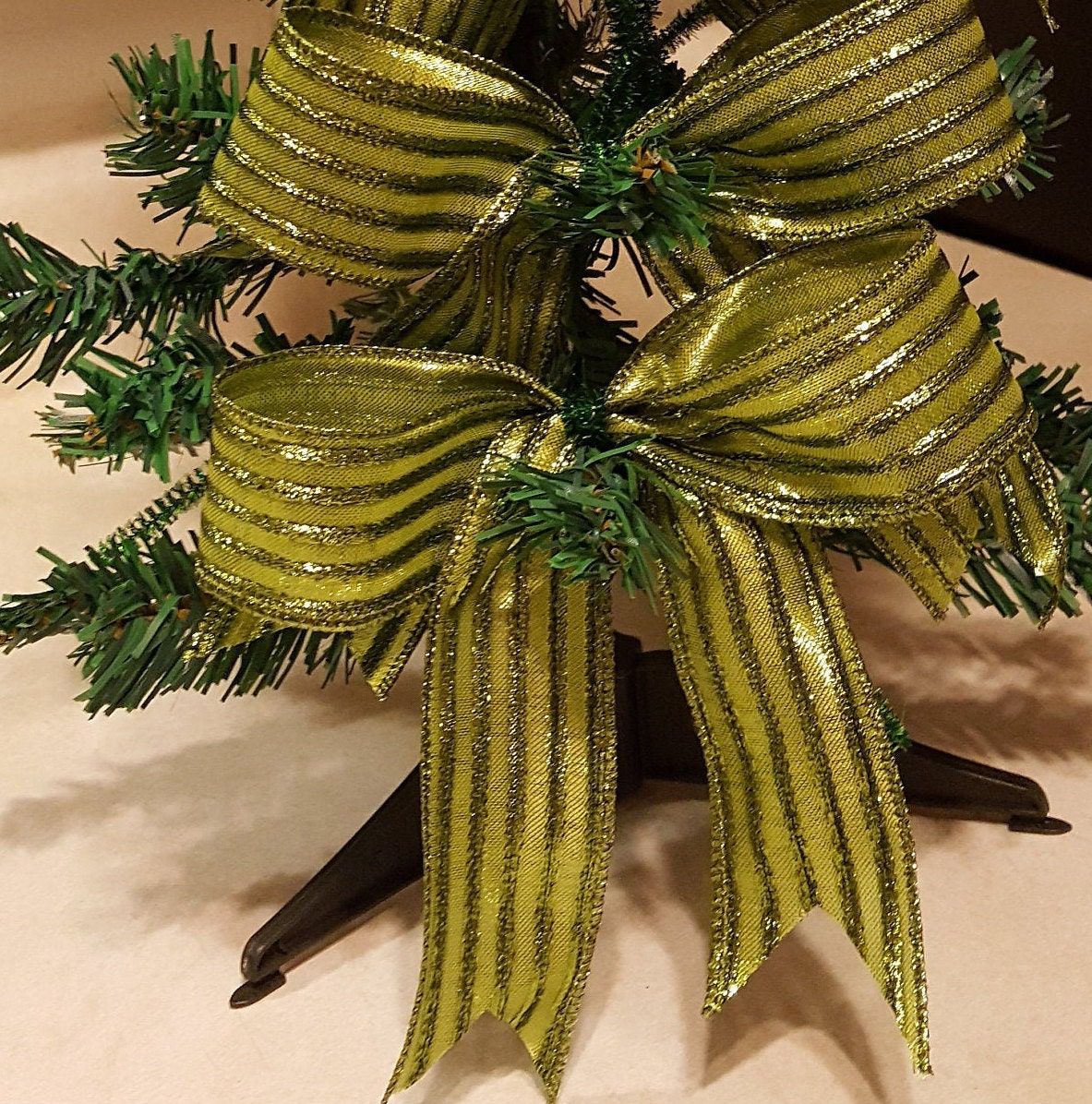 Themed Tree Bows Green Christmas Tree Bows Set of 14 bows Etsy