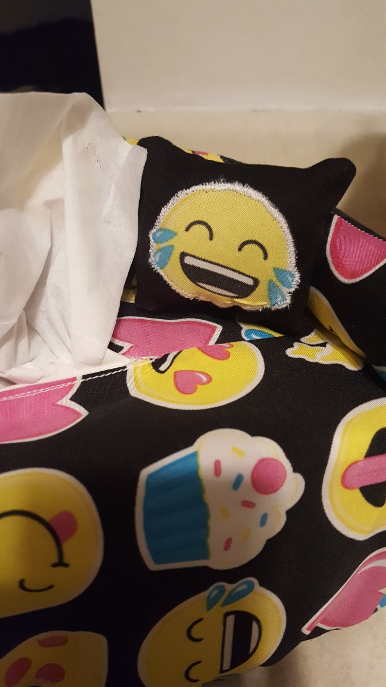 Tissue Box Cover Emoji Tissue Box Couch Cover Etsy