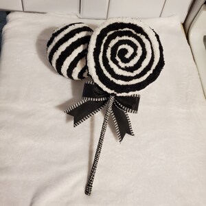 Lollipop Decor, Faux Lollipops, Black and White Lollipops, Holiday ...