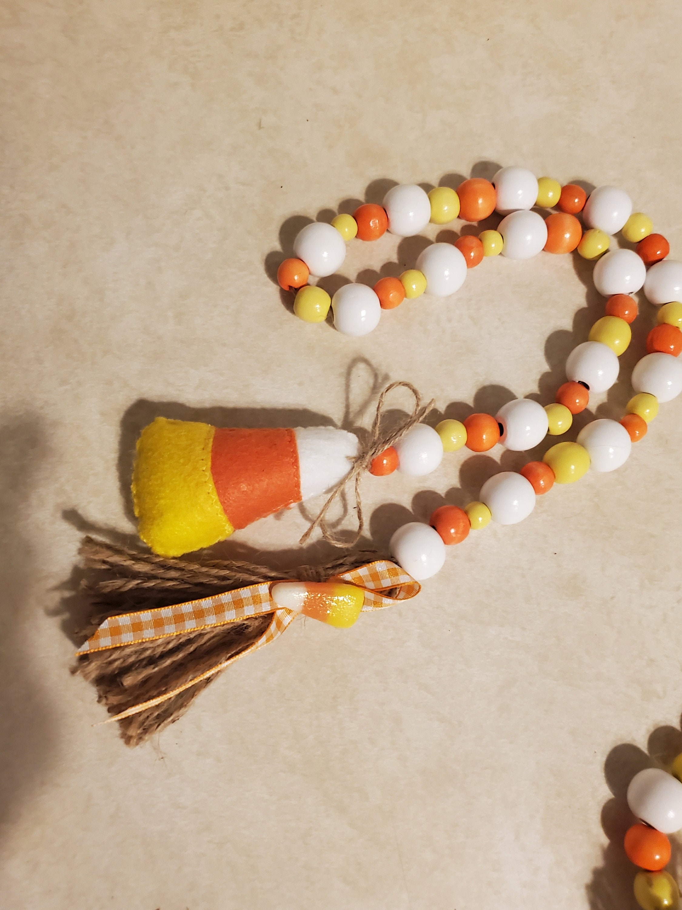 Wood Bead Garland Tier Tray Garland Tiered Tray Decor Etsy