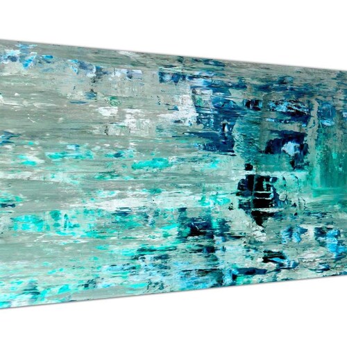 Luscious Teal Canvas Wall Art Print Etsy