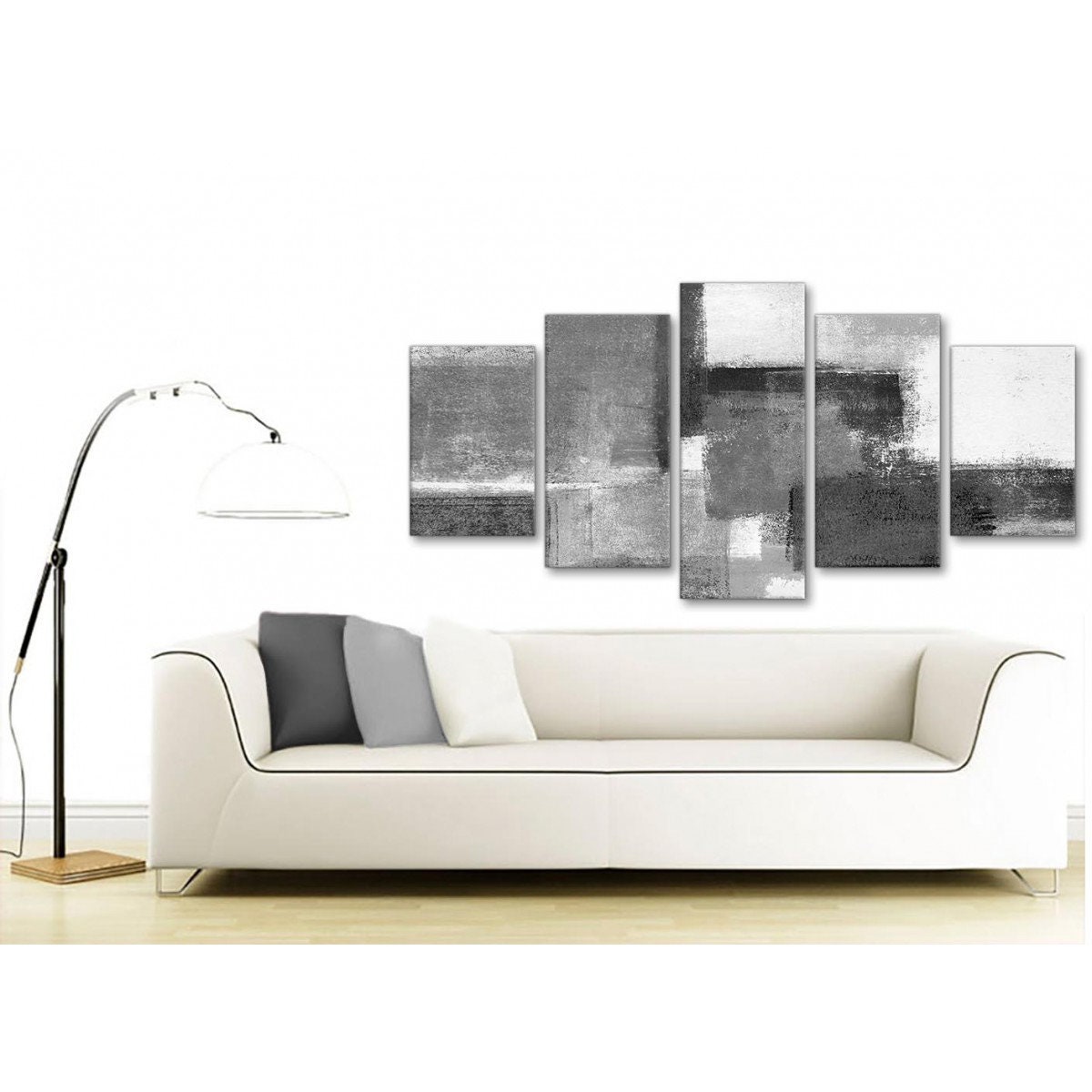 black white and grey canvas art