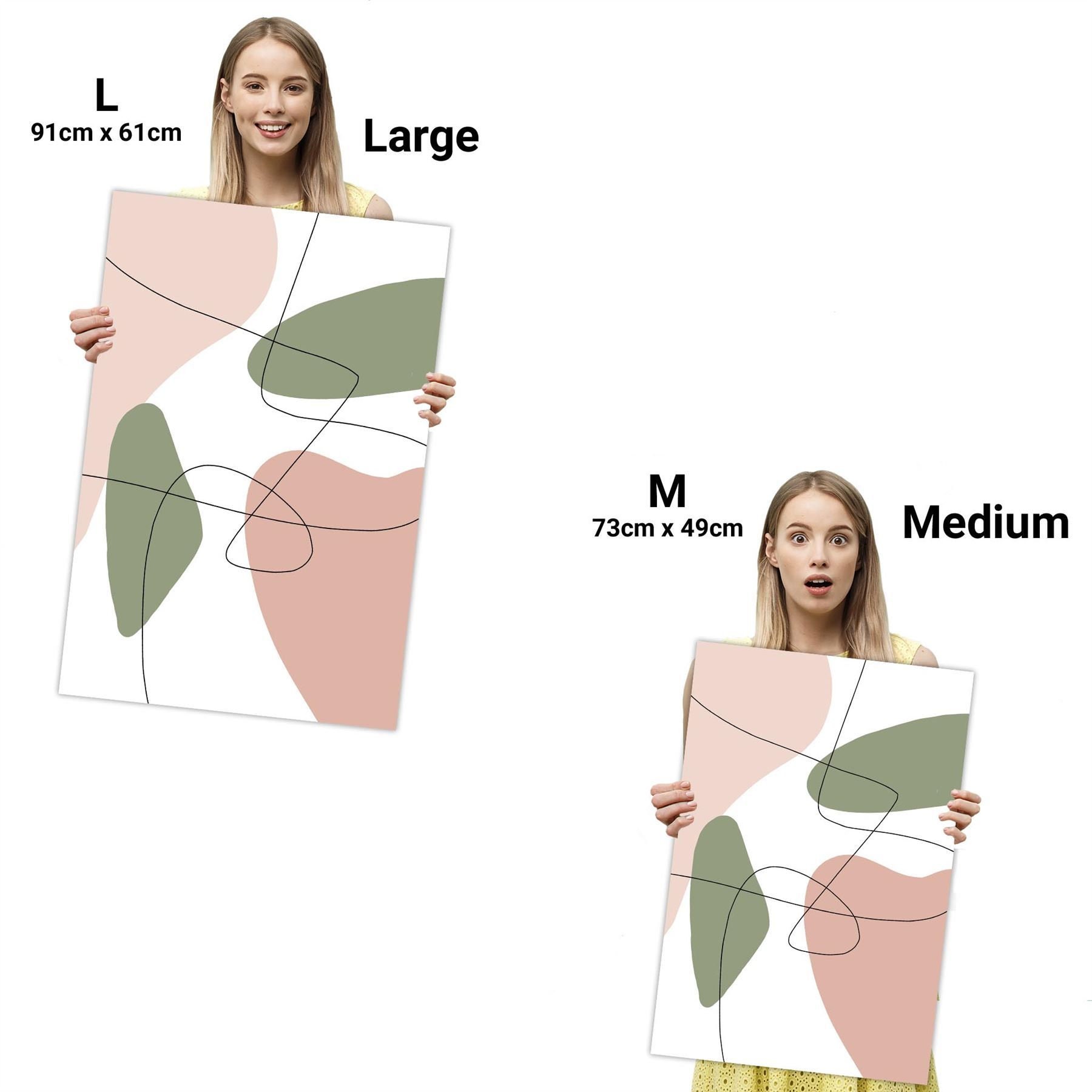 Abstract Blush Pink Green Painting Canvas Wall Art Print Etsy UK