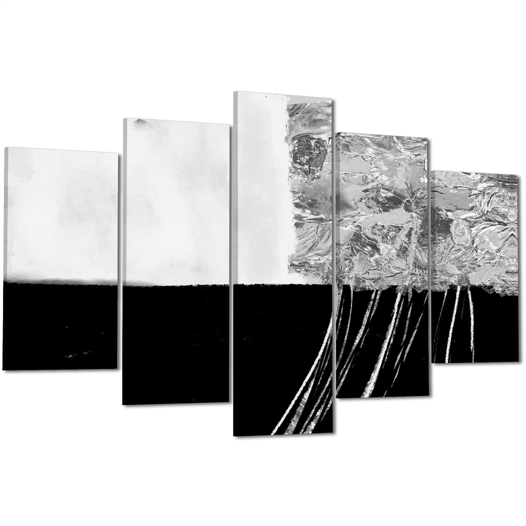 black white and grey canvas art