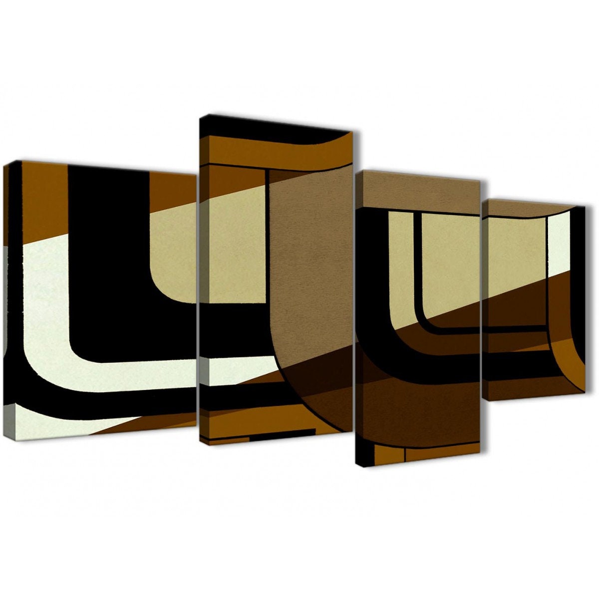 Abstract Stylish Brown Black Painting Stretched Canvas Picture Etsy