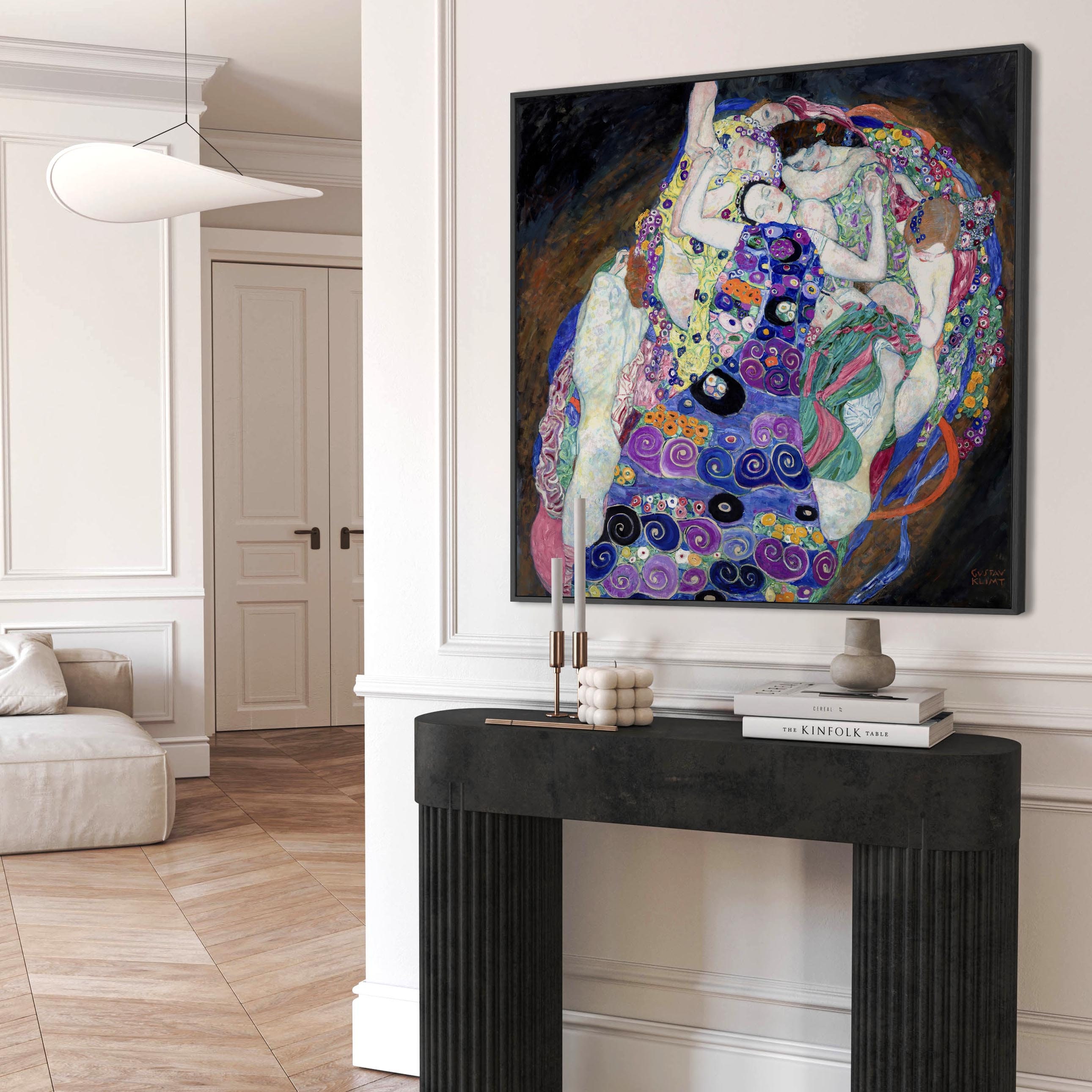 Large Colourful Gustav Klimt Wall Art Framed Canvas Print of the Virgin ...