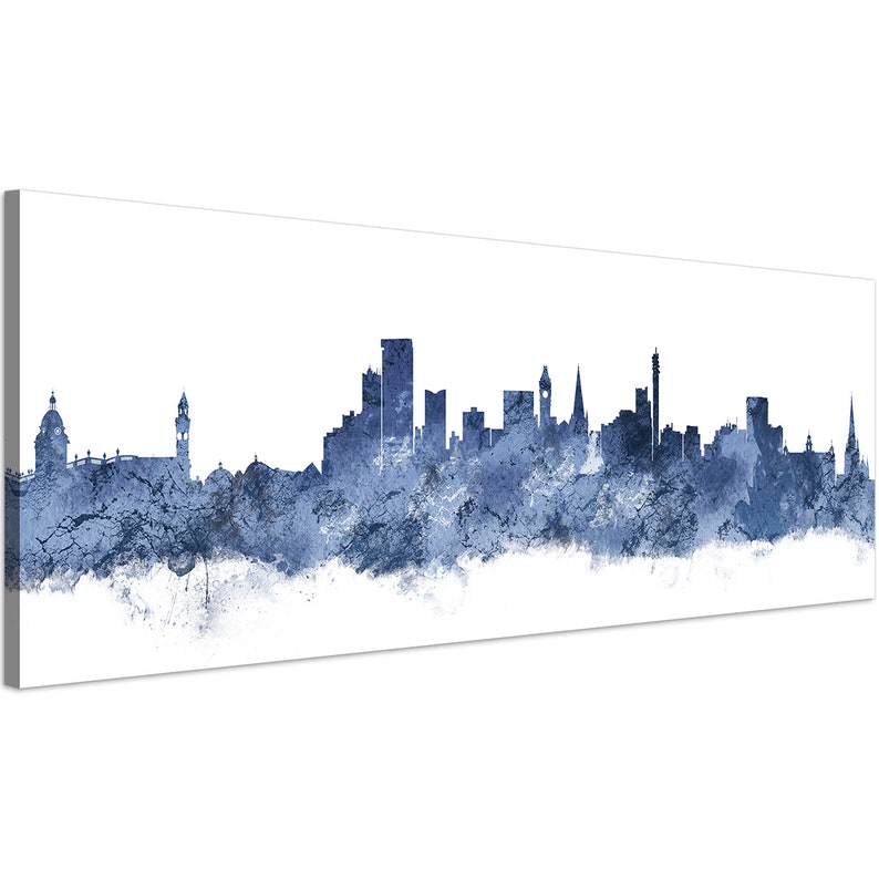 Birmingham Skyline Print on Canvas Framed Wall Art Picture Etsy