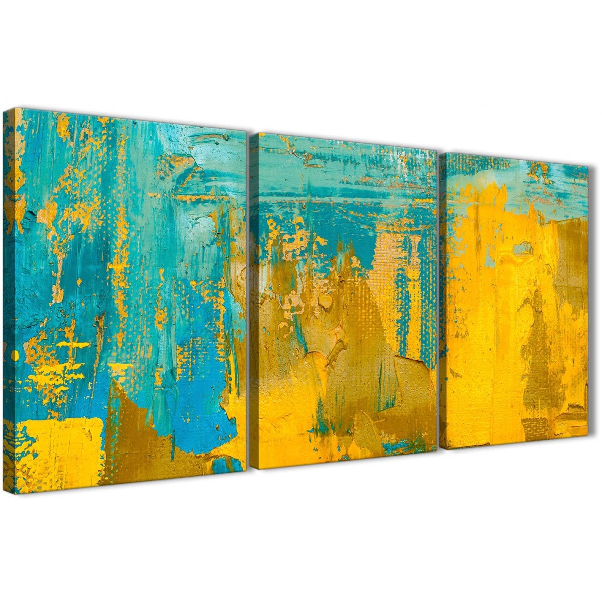 Yellow And Teal Wall Art