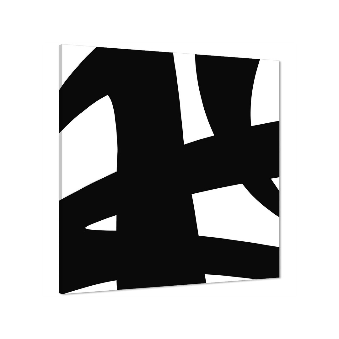 Abstract Black and White Bold Brushstrokes Canvas Wall Art - Etsy