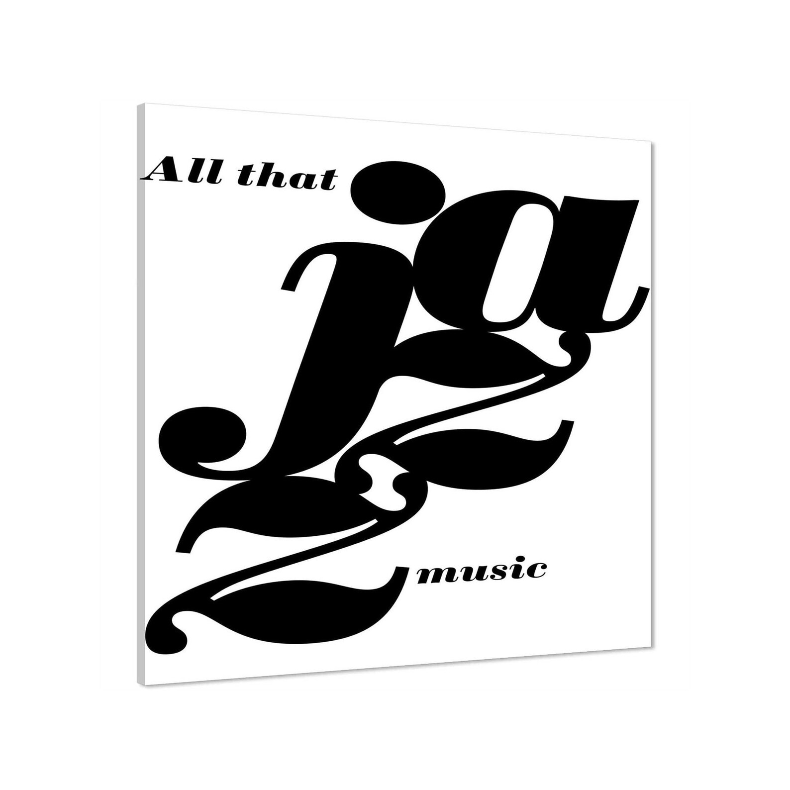 Jazz All That Jazz Word Art Typography Canvas Print Black Etsy