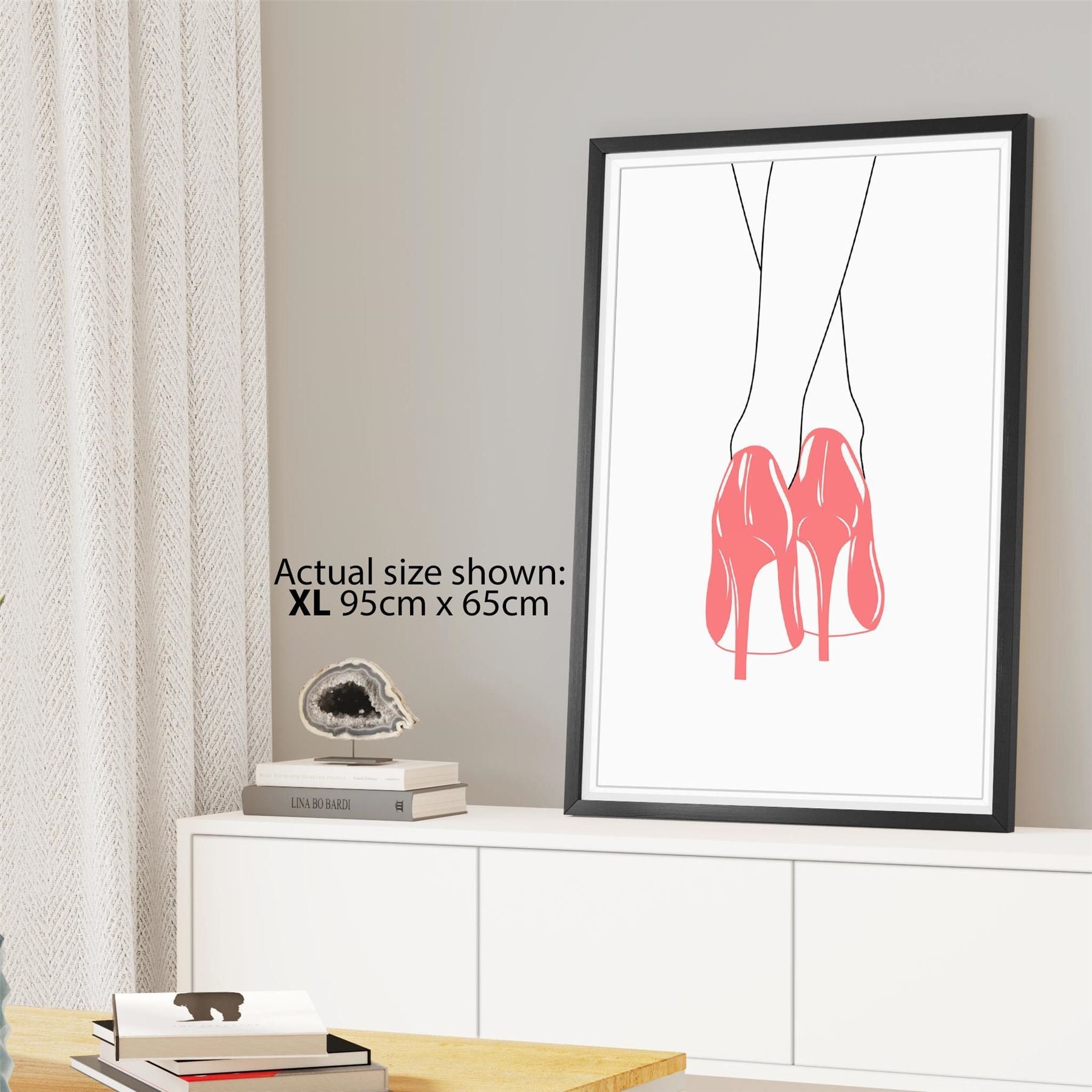 Pink Fashion Framed Art Prints High Heel Stiletto Shoes Etsy UK