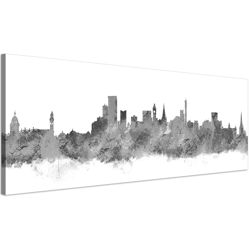 Birmingham Skyline Print on Canvas Framed Wall Art Picture Etsy