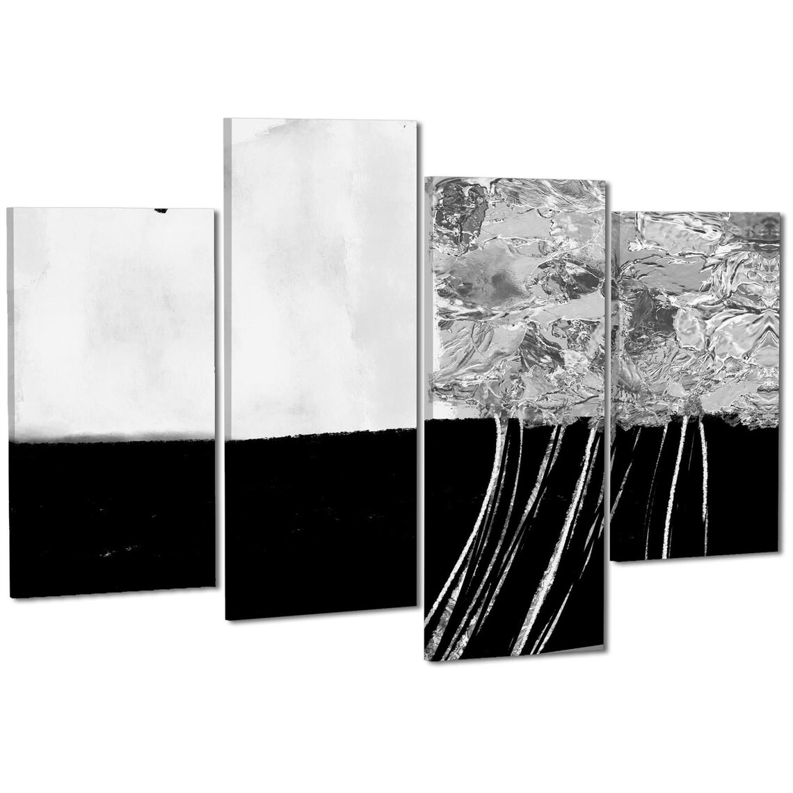 black grey white art