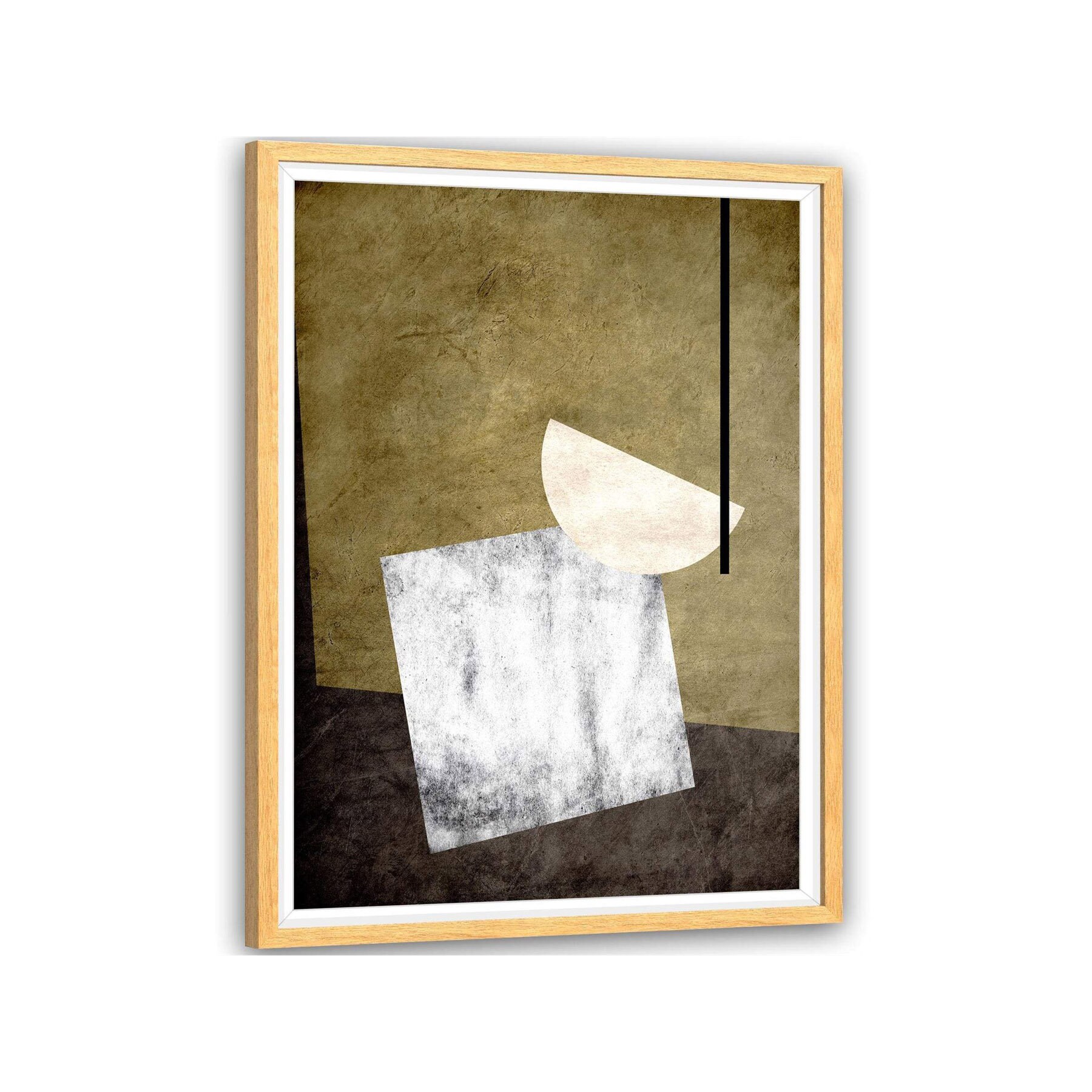 Abstract Taupe Design Framed Wall Art Print Etsy