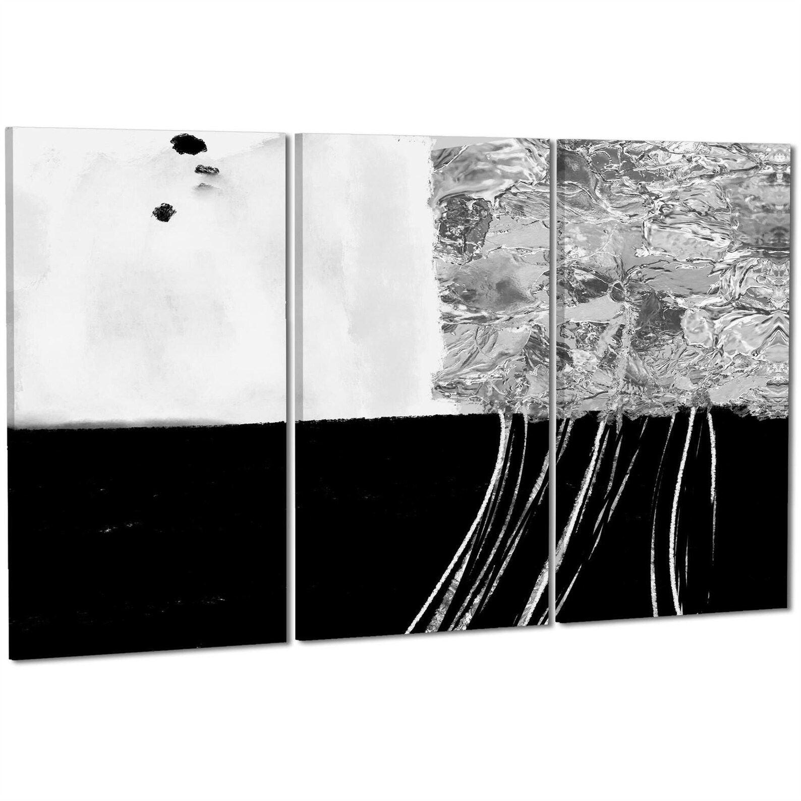 black grey white art