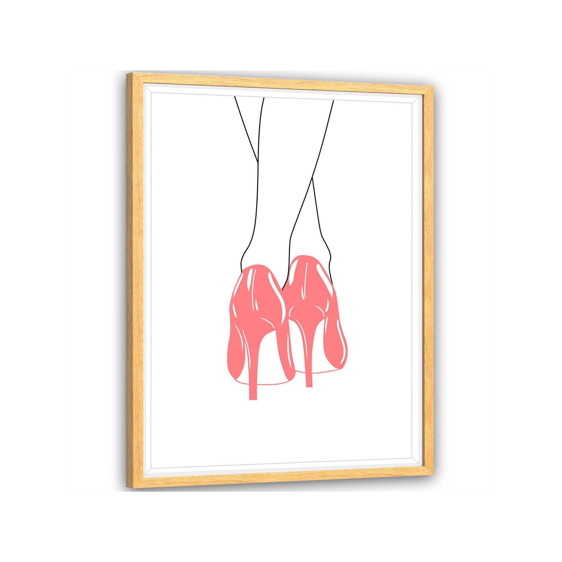Pink Fashion Framed Art Prints High Heel Stiletto Shoes Etsy UK