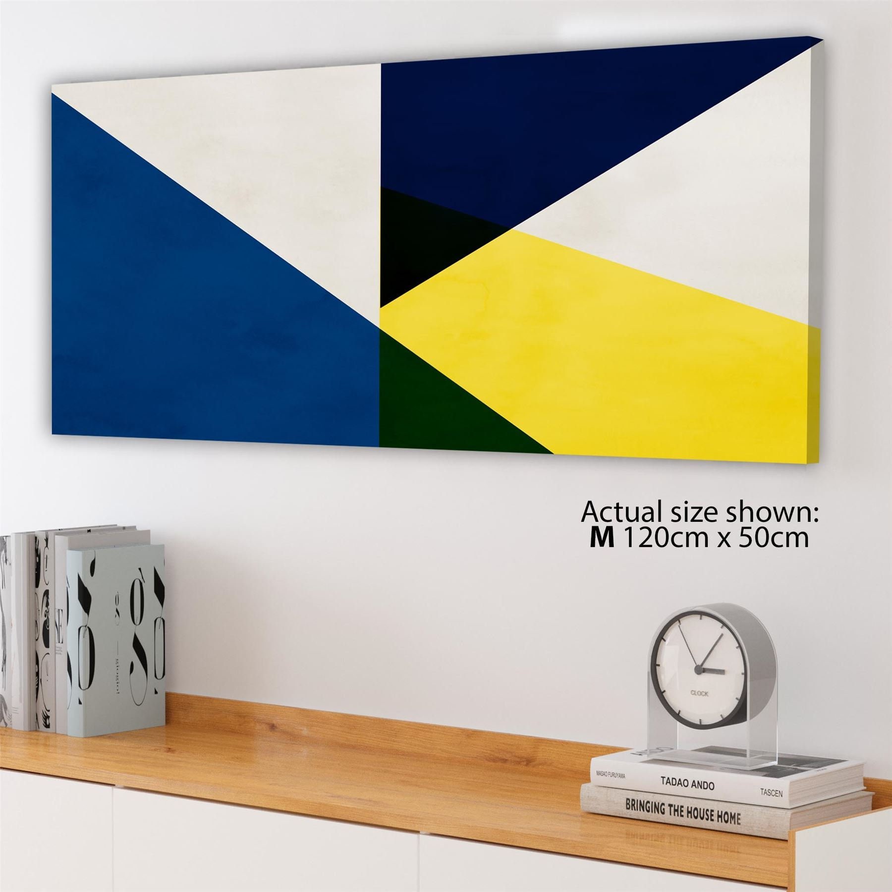 Abstract Yellow Blue Design Canvas Art Pictures Etsy UK