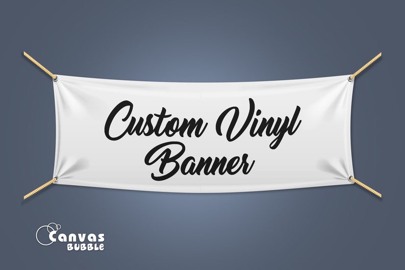 Custom Vinyl Banner 3x8 Feetvinyl Banner With Your Message Etsy