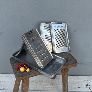 Vegetable grater, Vintage grater, Metal grater, Aging dishes, Cooking, Farm Kitchen, Yard decor, Unique grater, Made in USSR, Three graters