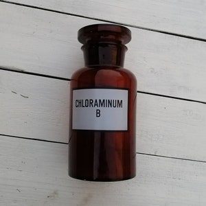 Large bottle of a pharmacist, Original label, Vintage pharmacy, Made in USSR, Medical jar, Brown bottle, Antique apothecary, Brown glass