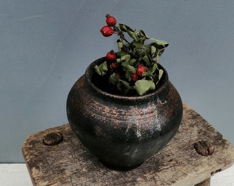Very Old Clay Vessel, Clay Pots, Ceramic Vase, Clay Pot, Ceramic Pot, Flower Vase, Rustic Bowl, Unique Pot, Antique Clay Jug, Unique decor