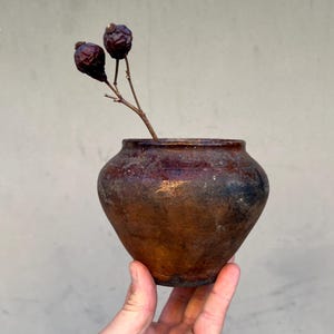 Antik lerkanna, rustik vas, ukrainsk dekor, 1900-talet, lerkruka