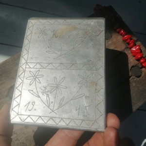 Vintage metal box, Antique homemade metal box, Nadisb Kyiv and 1945, Unique vintage box, Collector&#39;s gift