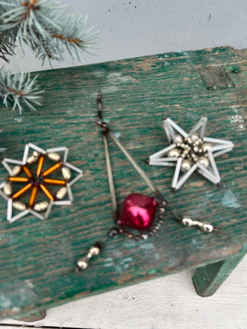 Vintage Christmas Ornaments, Christmas Glass Ornaments, Rare Retro