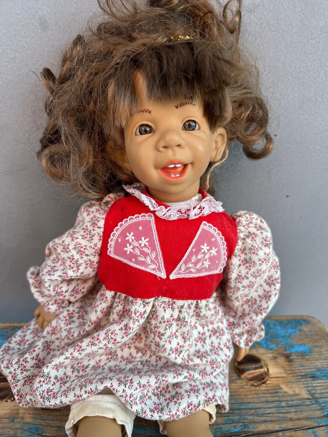 Grimace Vintage Dolls Expression Vinyl Soft Body Doll Classic Art