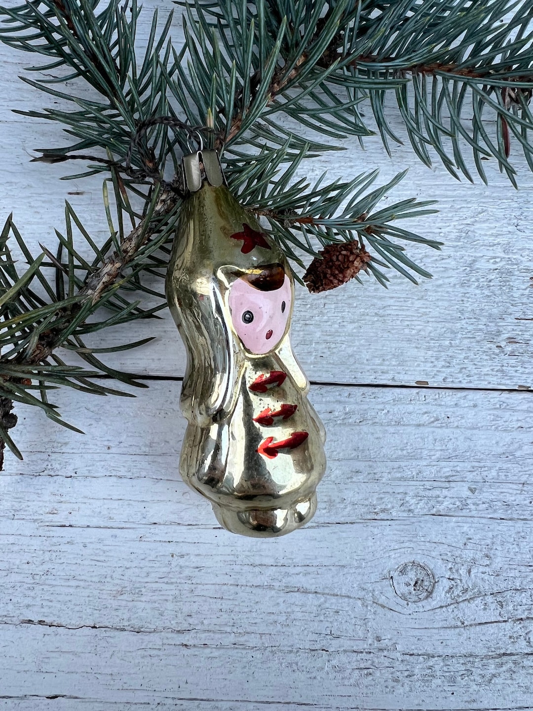 Vintage Christmas Ornaments, Christmas Glass Ornaments, Rare Retro