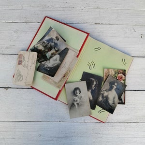 Altes Fotoalbum, Sammlung von Fotos, Großes Album, Familienpostkarte mit Fotos, Leeres Erinnerungsbuch, Vintage, Sowjetzeit, Familienfotoalbum