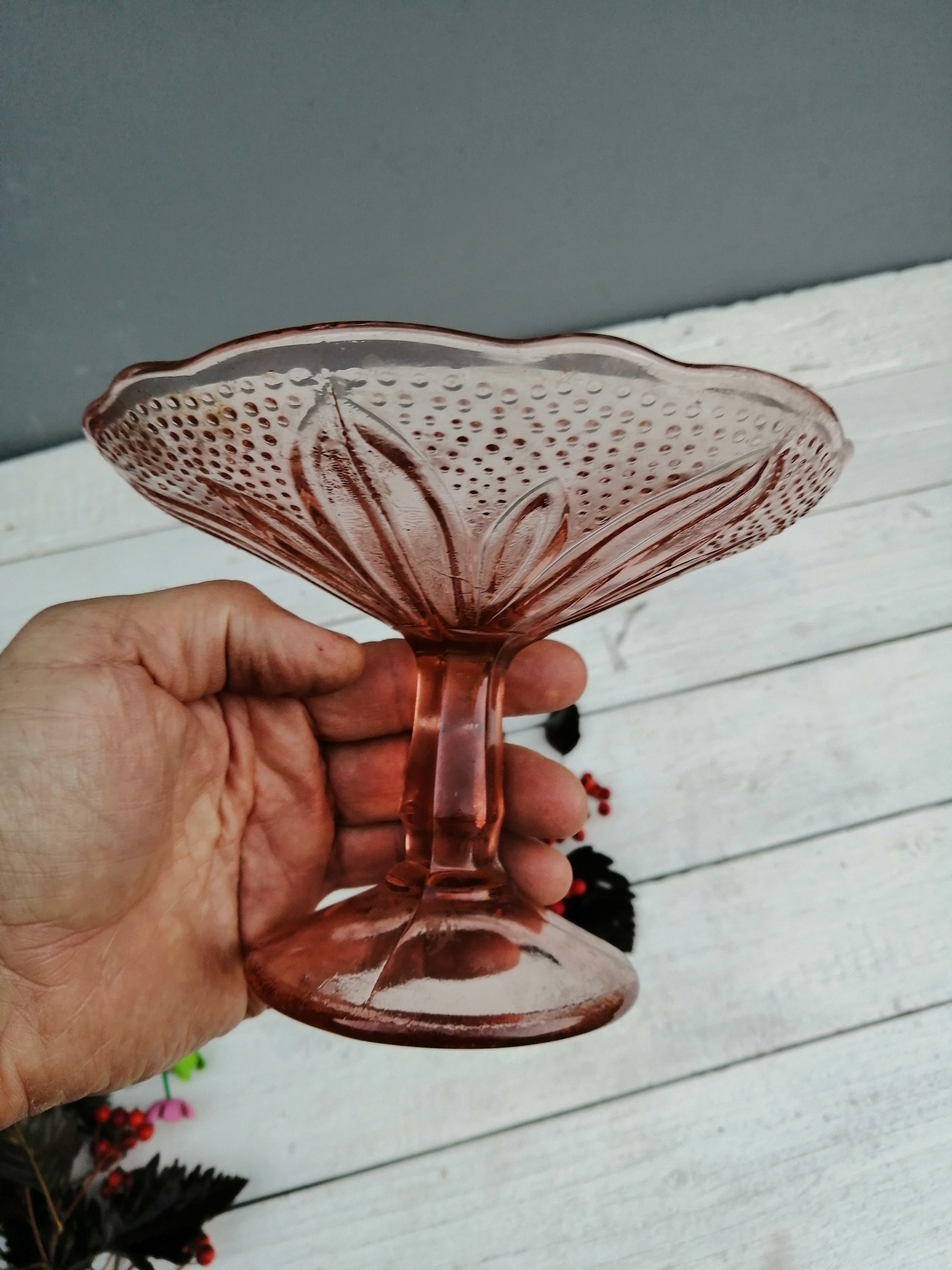 Glass Vase Vintage Candy Vase Wedding Tableware Glass Etsy