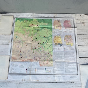 Alte Karte der Oblast Zhitom aus der DDR-Zeit, Karte aus der UdSSR, große Karte, Sammelkarte